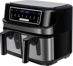 Mini oven - Grill rooster - Bakplaat - Airfryer - Voor Gezinsmaaltijden en Efficiënt Koken - 6-in-1 Slim Design met Dubbele Manden - 10 QT, Ruimtebesparend — thumbnail 1