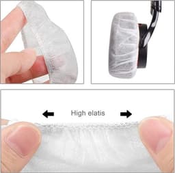 100 Stuks Wegwerp Hooftelefoon Oorkussen Covers, Hygiënische Non-Woven Oorkappen voor Hoofdtelefoons, Bescherming voor Earpads, Geschikt voor 10-12 cm — thumbnail 5