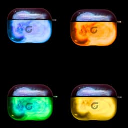 GlowsandGuards - Airpods 3 hoesje - Glow in the dark - Inclusief UV lampje om op te lichten - AirPods 3 case - Hét satisfying AirPods hoejse - Paars — thumbnail 3