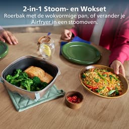 Philips 2-in-1 Stoom- en Wokset Airfryer Accessoire - HD9960/00 - Geschikt voor Philips — thumbnail 3