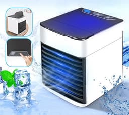 Mini Airco – USB Luchtkoeler met Watertank – Air Cooler – Ventilator – Draagbare Airconditioning – Voor Slaapkamer & Kantoor — thumbnail 1