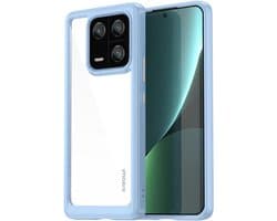 Allecto Plus - Helder hoesje voor 13 Pro - zacht TPU & hard PC - blauw - anti-kras - schokbestendig - stijlvol - siliconen hoes.