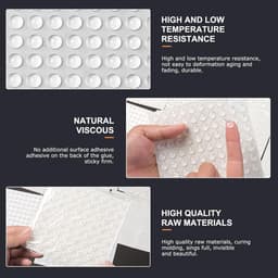 Pack of 400 Adhesive Rubber Pads - Transparent Bumper Pads - Noise Reduction Pads - Rubber Feet voor Meubels - Kasten - Deuren - Snijplanken - Kleine Apparaten - Elektronica — thumbnail 5