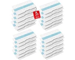 Geschikt voor 20 stuks dweilpads navullingen compatibel met Shark VacMop, dweilpads voor Shark Vac mop VM252 VM251 VM200 VM200C VM190 VM252C QM250 VM250 VC205 hardhouten vloer stofzuiger, wegwerpreinigingspads