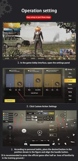 PUBG Mobiele Telefoon Game Controller met Koelventilator – 6 Vinger Bediening – L1R1 Mobiele Trigger Joystick – Geschikt voor iPhone & Android 4–6,8 inch Smartphone – Ergonomisch – Met 800mAh Ventilator — thumbnail 2