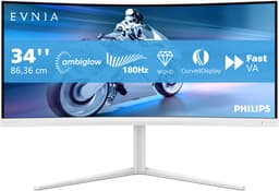 Philips Evnia 34M2C5501A - QHD Curved Ultrawide Gaming Monitor - Ambiglow - 180Hz - 34 inch — thumbnail 2
