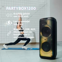 Salora Partyspeaker 1200 met verlichting en ingebouwde accu — thumbnail 3