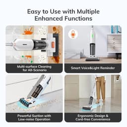 ILIFE W90 Draadloze Nat & Droog Stofzuiger – 5500Pa | Zelfreinigende Mop | 700ml Tank — thumbnail 3