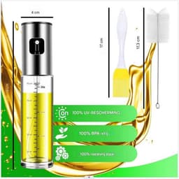 Vitdipy - Olijfolie Sprayer - Oliefles - 100ML - Incl. borstel en olieborstel - Met weegschaal - Navulbaar - Voor Airfryer, BBQ & Bakken — thumbnail 2