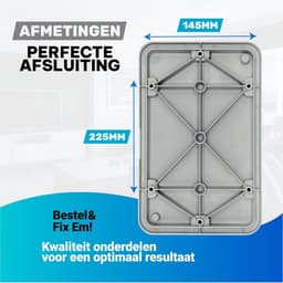 Fixem® Klep Reparatie set Geschikt voor Bosch, Siemens 00646776 - Wasdroger - Condensor- 6 schroeven - 225x145x20mm -1 Stuk — thumbnail 7