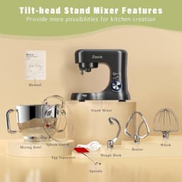 RFWR® Stille keukenmachine met 5L roestvrijstalen kom en multifunctionele gereedschappen — thumbnail 2
