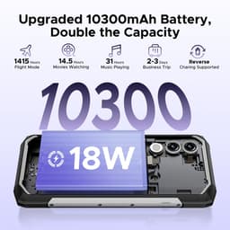 DOOGEE Blade 20 - Robuuste Smartphone - Outdoor Smartphone - 20GB RAM + 128GB - 10300mAh/18W - 6,56 inch 90Hz - 4G Dual SIM- Android 15 - IP68 - NFC- GPS - Face ID - Natuurlijk — thumbnail 5