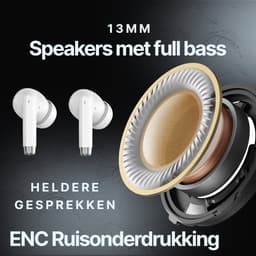 Synyq iPro - Draadloze Oordopjes – Universeel - Bluetooth Oordopjes – Oortjes draadloos – Oordopjes draadloos - Bluetooth 5.3 - Wit — thumbnail 5