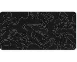 Muismat 80x40 cm - Bureaumat kantoor zwart - Computer en desktop accessoires - Muis en bureau mat onderlegger - Zwarte bureaulegger xl - Mousepad xxl - Kantoorartikelen decoratie - Muismatten office desk anti slip - Kantoormeubelen