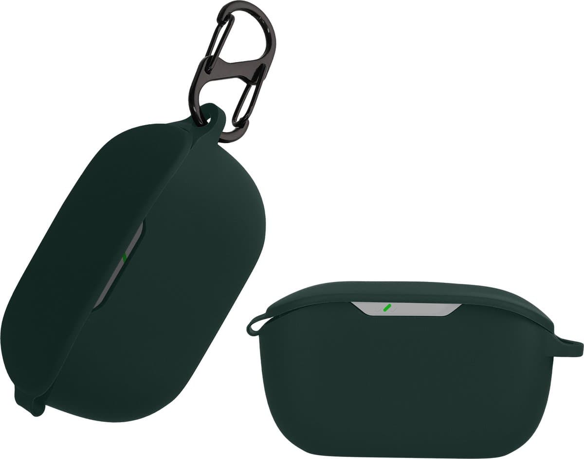 kwmobile Hoes geschikt voor JBL WAVE BUDS - Siliconen cover voor oordopjes in donkergroen — afbeelding 1