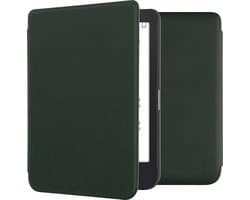 kwmobile e-reader hoesje geschikt voor Kobo Clara 2E hoes - E reader flip case met magnetische sluiting - Ereader cover in donkergroen