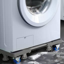 Wasmachinesokkel onderstel met 8 poten + 4 wielen, voor wasmachine, koelkast en droger, verstelbare wasmachinevoet met antislip schokabsorptiefunctie, instelbaar: 40-63 cm — thumbnail 4