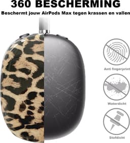 MY PROTECT - Siliconen Luipaard Cover Case geschikt voor Airpods Max - Bruin — thumbnail 2