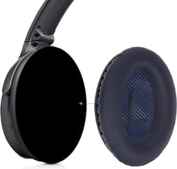 kwmobile 2x oorkussens geschikt voor Bose Quietcomfort 35 35II 25 15 / QC35 QC35II QC25 QC15 - Earpads voor koptelefoon in donkerblauw — thumbnail 3