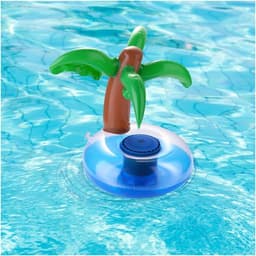 Drijvende Zwembad - Bekerhouder - Zwembadspeaker - Palmboom Eiland- Bluetooth - 21x21x25 cm — thumbnail 4