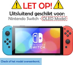 Hoes Geschikt voor Nintendo Switch OLED Case Hoesje Schokproof - Bescherm Hoes Geschikt voor Nintendo Switch OLED Hoes Hard Cover - Transparant — thumbnail 2