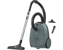 AEG AB61C1OG Clean 6000 - Stofzuiger met zak - Ocean Green - Hepa filtratie - Vacuum cleaner - Alle vloertypen - 650 watt - Lang snoer 12m bereik - 2 extra accessoires - Compact design