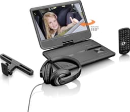 Lenco DVP-1010BK - Portable 10" DVD-speler met USB-hoofdtelefoon-ophangbeugel — thumbnail 1