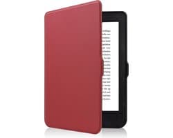 Hoes Geschikt voor Kobo Nia - E-reader Hoesje Bescherm Hoesje Case Sleep Cover - Hoes Geschikt voor Kobo Nia Hoesje - Donkerrood