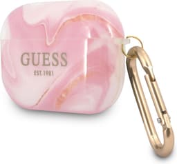 Guess Shiny Marmer AirPods Pro Case Roze — thumbnail 3