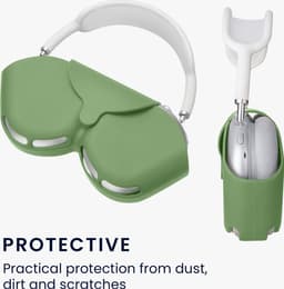 kwmobile cover voor over-ear koptelefoon - geschikt voor Apple AirPods Max / AirPods Max 2 - Van flexibel silicone - In pastelgroen — thumbnail 4