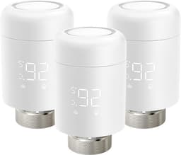 Radiator Actuator - Slimme Thermostaat - Temperatuur Regelen - App en Stem Bediening - 3 Stuks - Wit — thumbnail 1