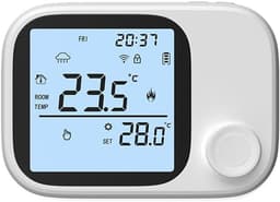 Slimme Thermostaat - Wandmontage Bediening - Energie Besparen - App Bediening - 8.6 x 11.8 cm - Wit — thumbnail 1