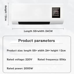 Draagbare Airco - Mobiele Klimaat unit - Comfort het hele jaar - Koelen en verwarmen - 2000W - Wit — thumbnail 5