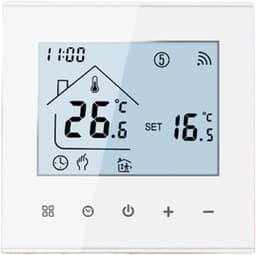 Slimme Thermostaat - Wifi Regelaar - Verwarming Instellen - App Bediening - 16A - Wit/Zwart — thumbnail 1