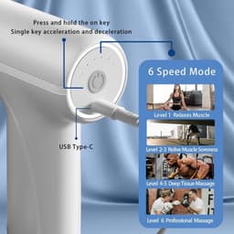 Mini Diepeweefselmassageapparaat, Elektrische Spiermassage voor de rug, Kleine Draagbare Reismassageapparaat, Massageapparaat voor nekpijnverlichting, Groen — thumbnail 3