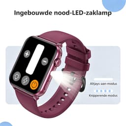Blackview Smartwatch - Fitnesstracker met LED-Zaklampcsportmodi - Fitnesshorloge - Dameshorloge | Hartslag | Slaap | Menstruatie - Heren Horloge voor Android/IOS — thumbnail 2