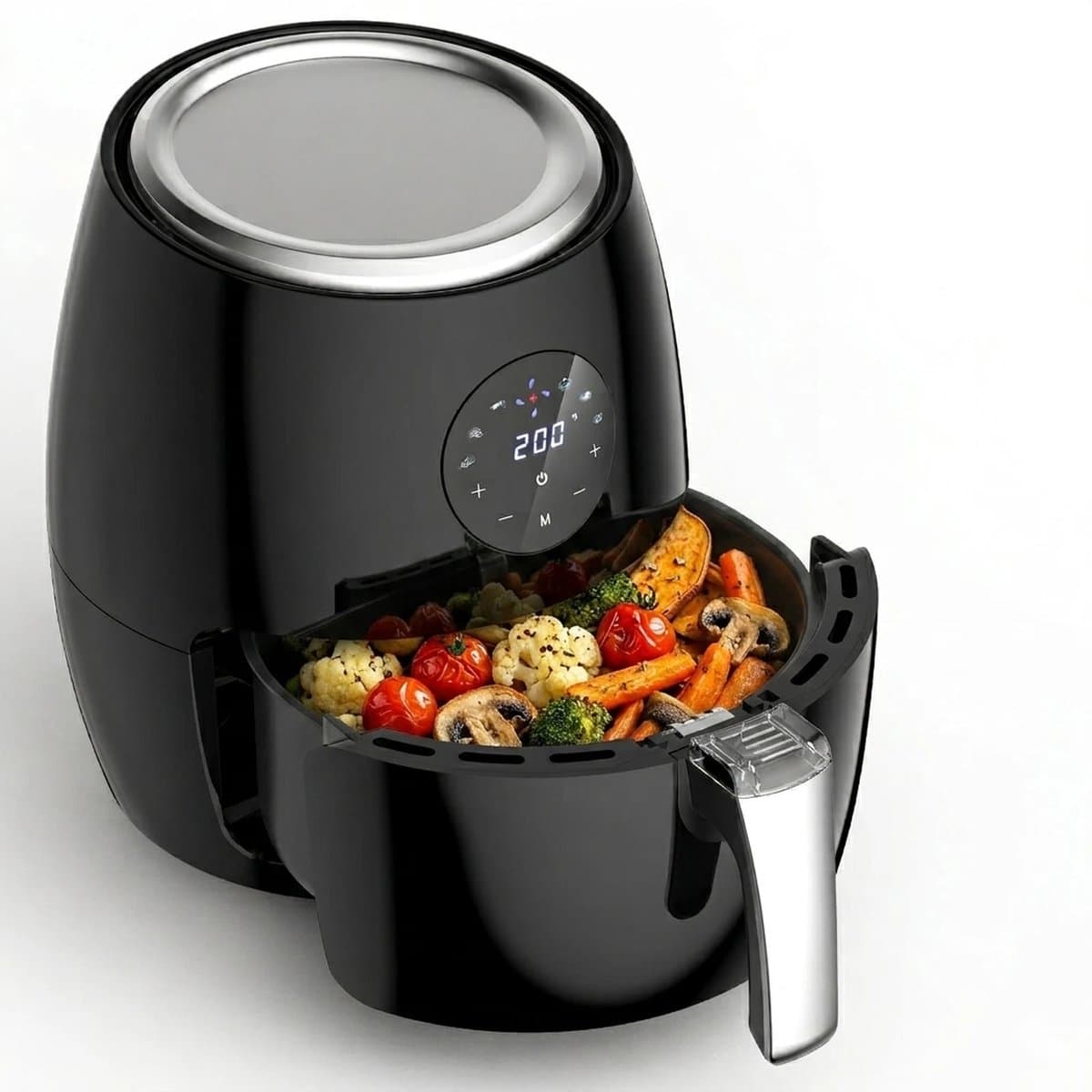 Airfryer 3,5L – Heteluchtfriteuse 360° – Multifunctioneel – Instelbare Temperatuur – Vaatwasserbestendige Mand — afbeelding 1