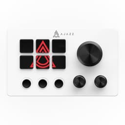 AJAZZ AKP03E Mini Stream Deck – 6 Programmeerbare LCD Toetsen, 3 Draaiknoppen & Volumeregeling – Macro Controller voor Streaming, Gaming, Content Creatie en Productiviteit – Wit — thumbnail 5