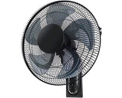 Wandventilator - Ventilator - Koelte Creëren - Stille Werking - 46 cm - Zwart