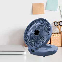 Wandventilator - Mini ventilator - Koelte en comfort - Ultrastil ontwerp - 20.5W x 9.4H cm - Blauw — thumbnail 4