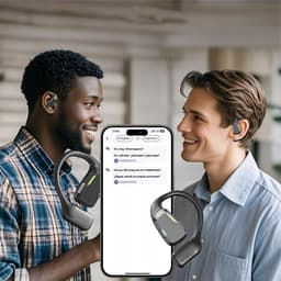 Draadloze Oordopjes - Al Vertaal Oordopjes - Bluetooth Oordopjes - Vertaaloortjes - 165 Talen Vertaling - Bluetooth 6.0 - Directe Vertaling - 40 uur - Hi-Fi - Touchscreen Oplaadcase - Voor Reizen Zakelijk en Kantoor — thumbnail 3