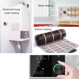 Slimme WiFi Thermostaat - App Bediening - Comfortabel Huis - Capacitief Touchscreen - 6A Laadvermogen - Zwart — thumbnail 4