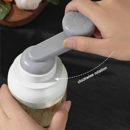 Handmatige Keukenmachine - Groentesnijder Mixer - Snel Ingrediënten Snijden - Draaibare Slinger - 250 ml - Wit — thumbnail 4