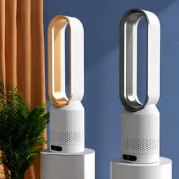 Pelor Bladloze Torenventilator - Luchtreinigende Luchtcirculatie - 8 Snelheden met Afstandsbediening - 90° Oscillatie - Wit — thumbnail 3