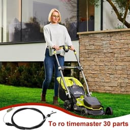 Grasmaaier Kabel - Motoronderdeel Reparatie - Gazon Onderhoud - Slijtvast ABS Materiaal - 137 cm Lengte - Zwart — thumbnail 4