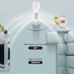 Torenventilator - Bladloze ventilator - Ruimte Koelen - Met Afstandsbediening - 35-40 inch - Wit — thumbnail 2