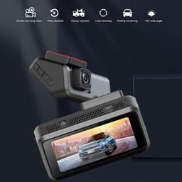 SnelShoppen - Auto Dual Dash Cam 1080P Full HD Voor- en Achteropnames, 3-inch Scherm, Ingebouwde Gravity Sensor, 24-Uur Parkeer Bewaking — thumbnail 5