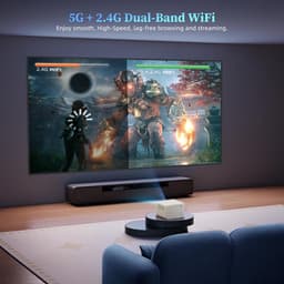 SnelShoppen - Projector 1080P met 16.000 Lumen, Native Resolutie, Elektrische Focus en Zoom, Ideaal voor Feest, Camping, Thuisbioscoop, Buiten, Kinder — thumbnail 3