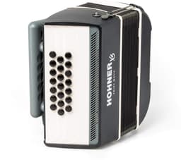 HOHNER A2931 XS Knopaccordeon- 21 knoppen en 15 bassen Grijs‑Wit met gigbag en volwassen draagriem — thumbnail 2