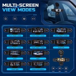 NHOPEEW Dashcam 1080P, 3,16 inch, 5 kanalen, cyclusopname - ShopVlot — thumbnail 3